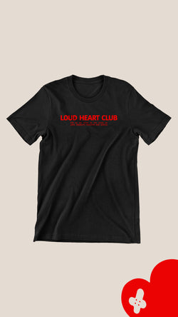 Loud Heart Club Tee - Black/Red