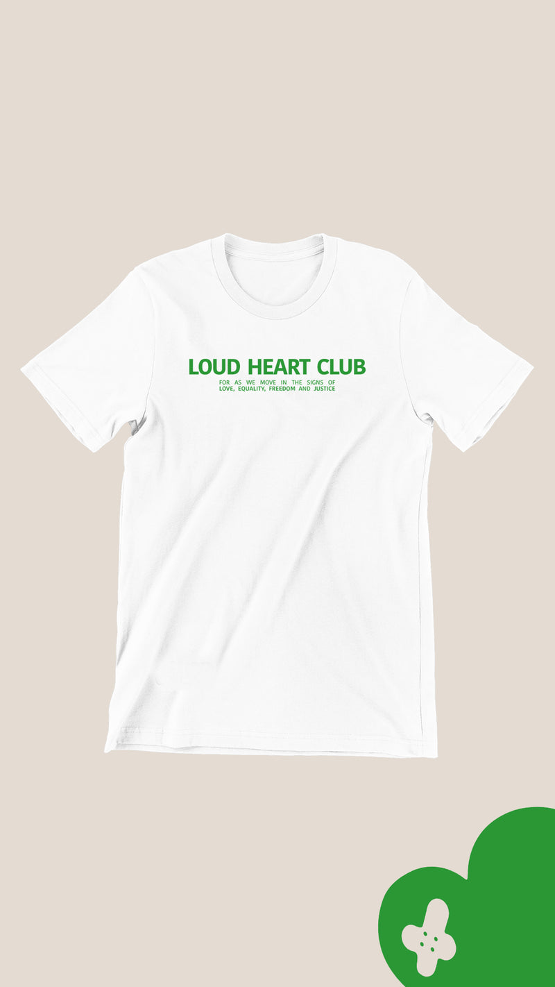 Loud Heart Club Tee - White/Green