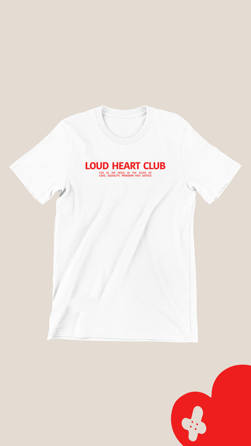Loud Heart Club Tee - White/Red
