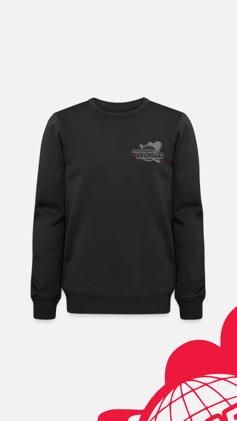 You Deserve The World Sweater - Black / Gray / Red