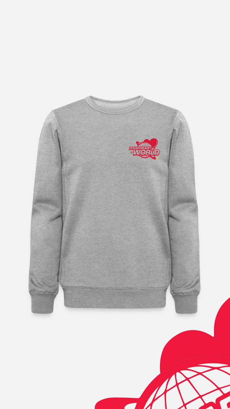 You Deserve The World Sweater - Gray / Red