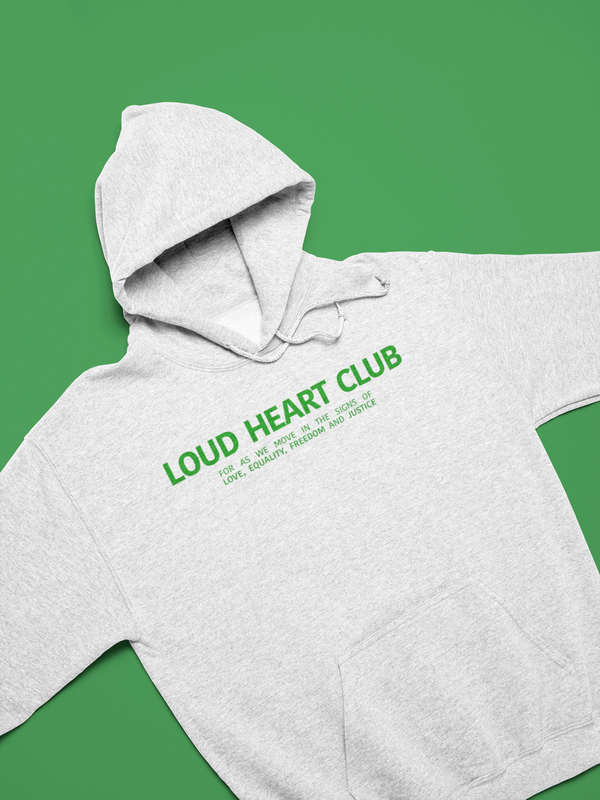 LOUD HEART CLUB HOODIE GRAY/GREEN